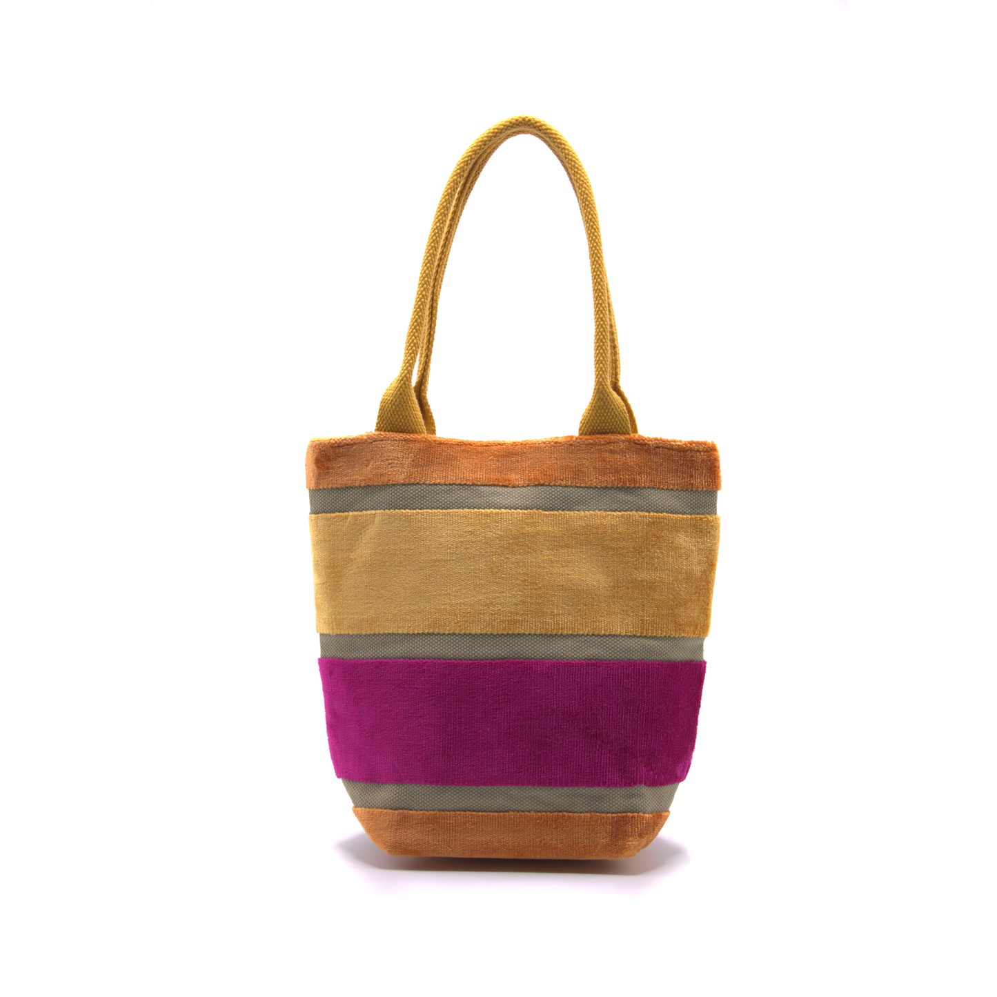 TOTE Coco Rayé - arancio e fucsia