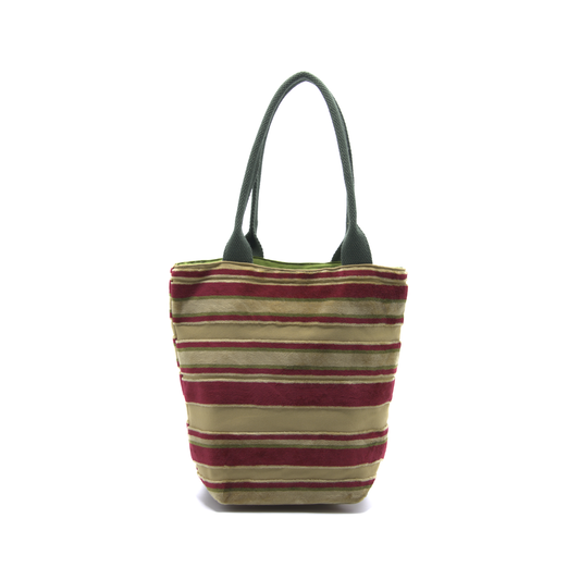 TOTE Coco Rayé - rosso e verde