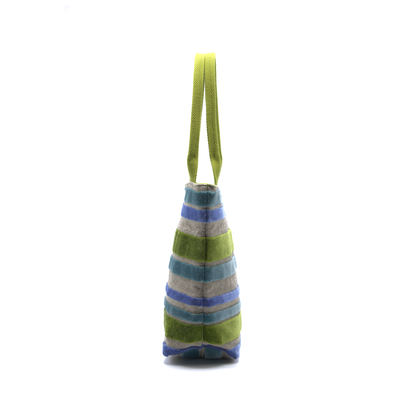 TOTE Coco Rayé - azzurro e verde mela