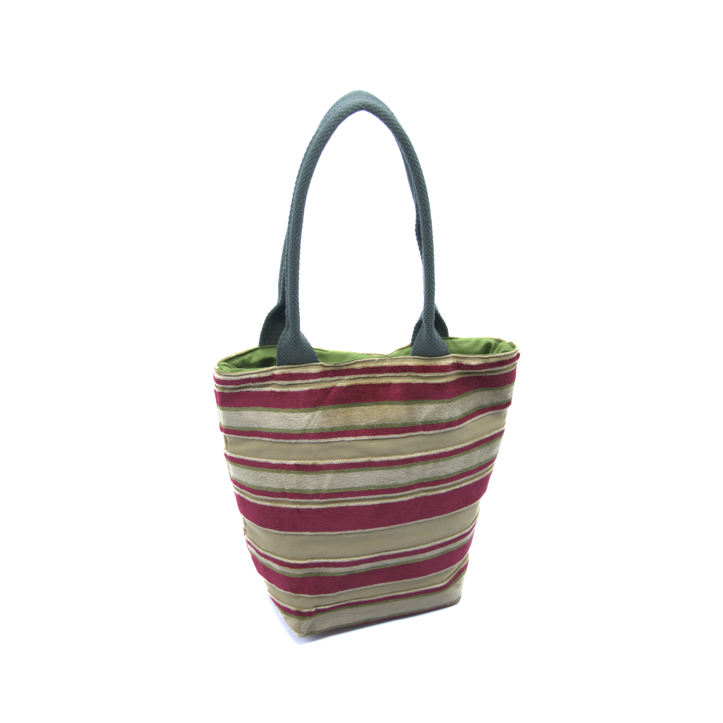 TOTE Coco Rayé - rosso e verde