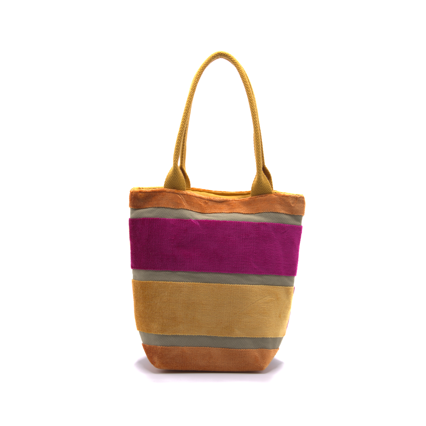 TOTE Coco Rayé - arancio e fucsia