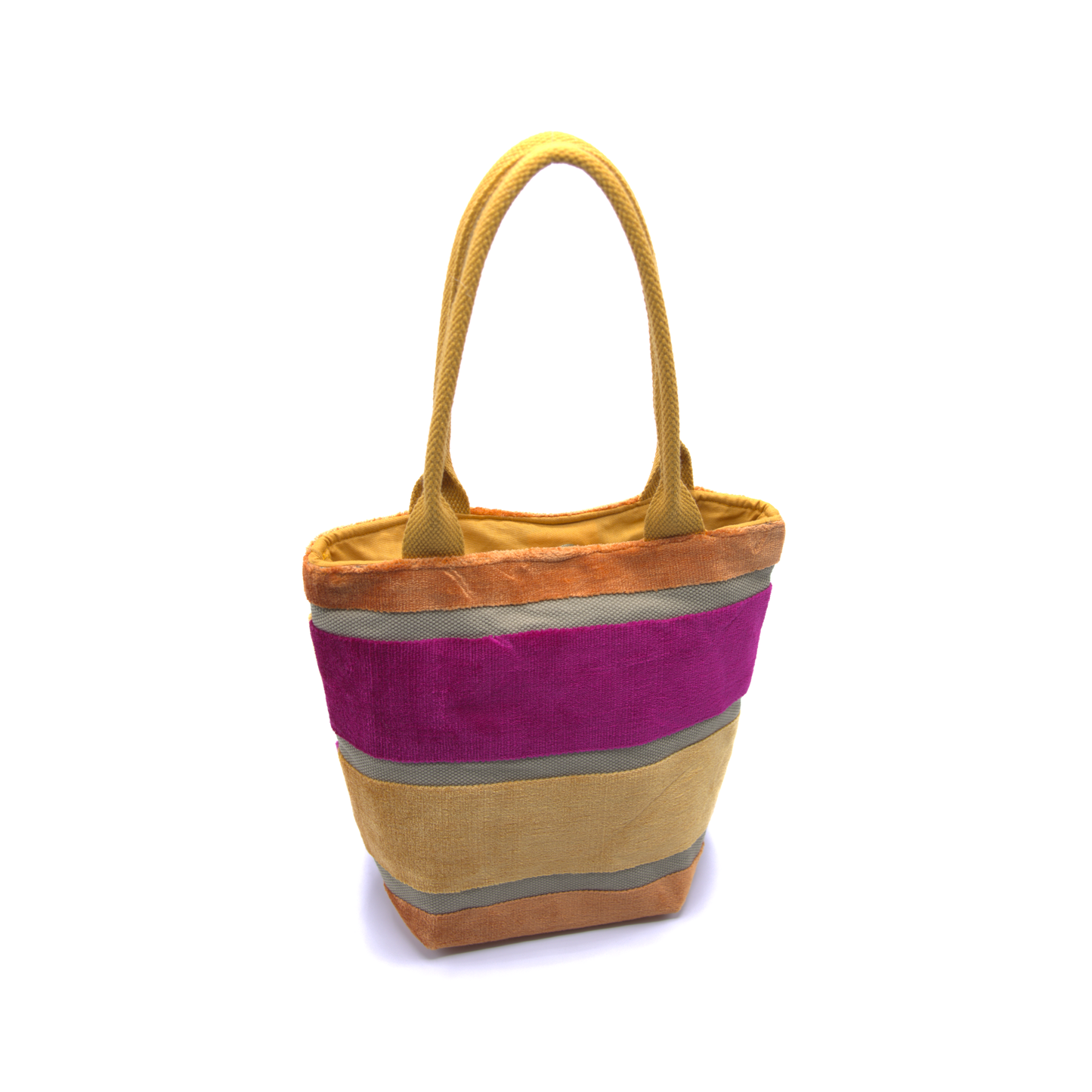 TOTE Coco Rayé - arancio e fucsia